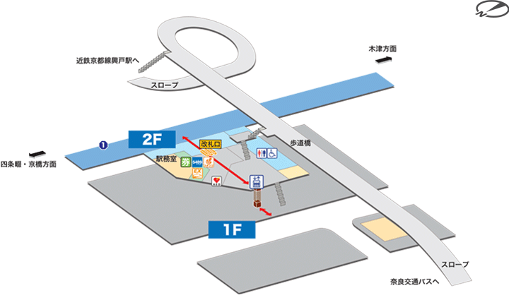 同志社前駅構内図
